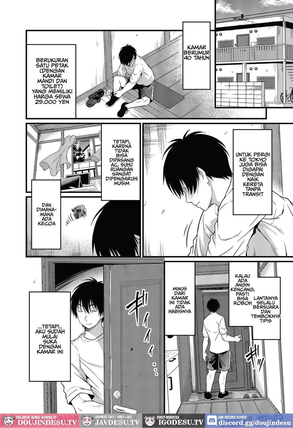 Yojouhan Ikken Apart de Komochi Dosukebe Rinjin to Asedaku Noukou na Otsukiai - Chapter 1 4